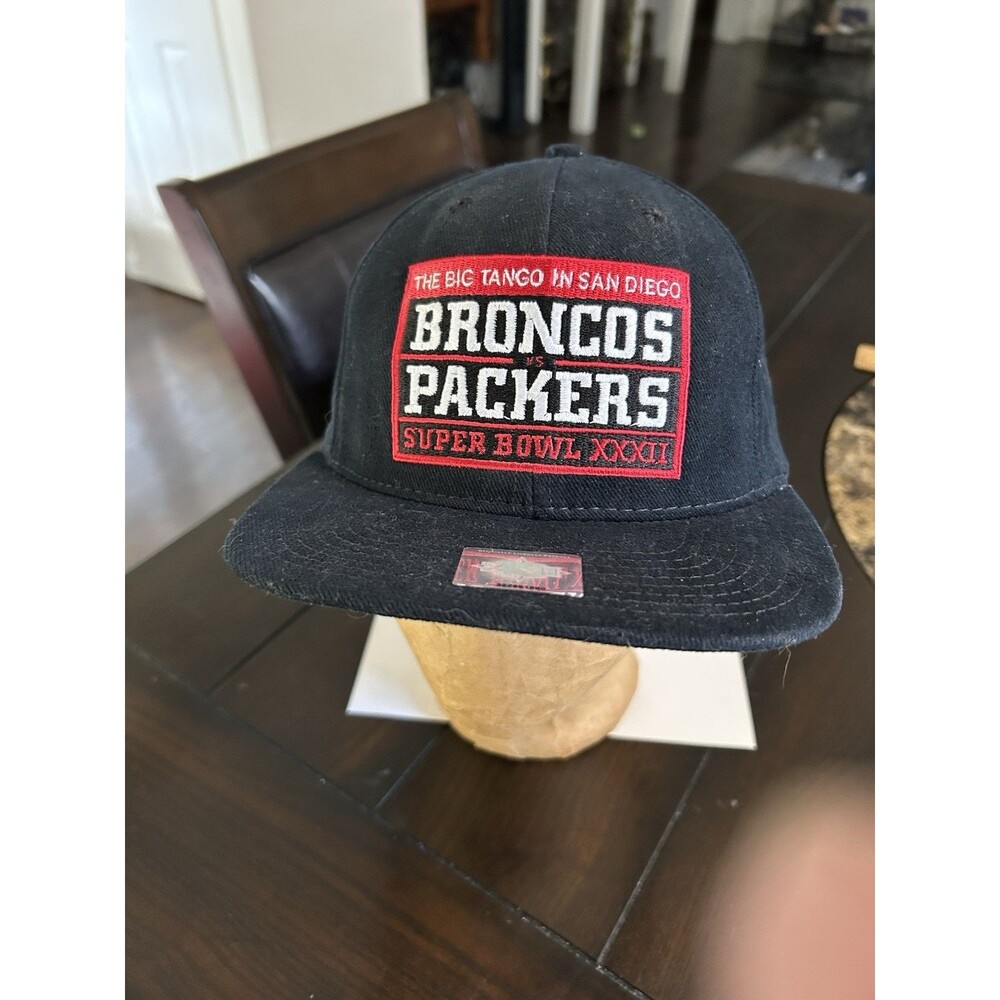 Vintage 1998 Broncos Vs Packers Super Bowl XXXII SnapBack Nike NFL Cap Licensed